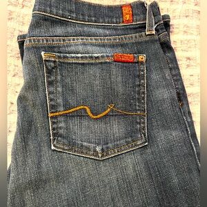 7 for all mankind dark blue jeans